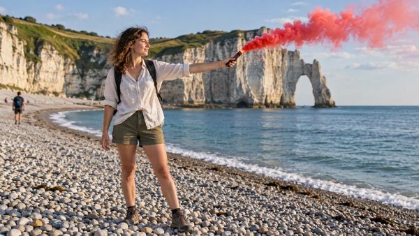 Créer des instants enchanteurs grâce à un fumigène rouge